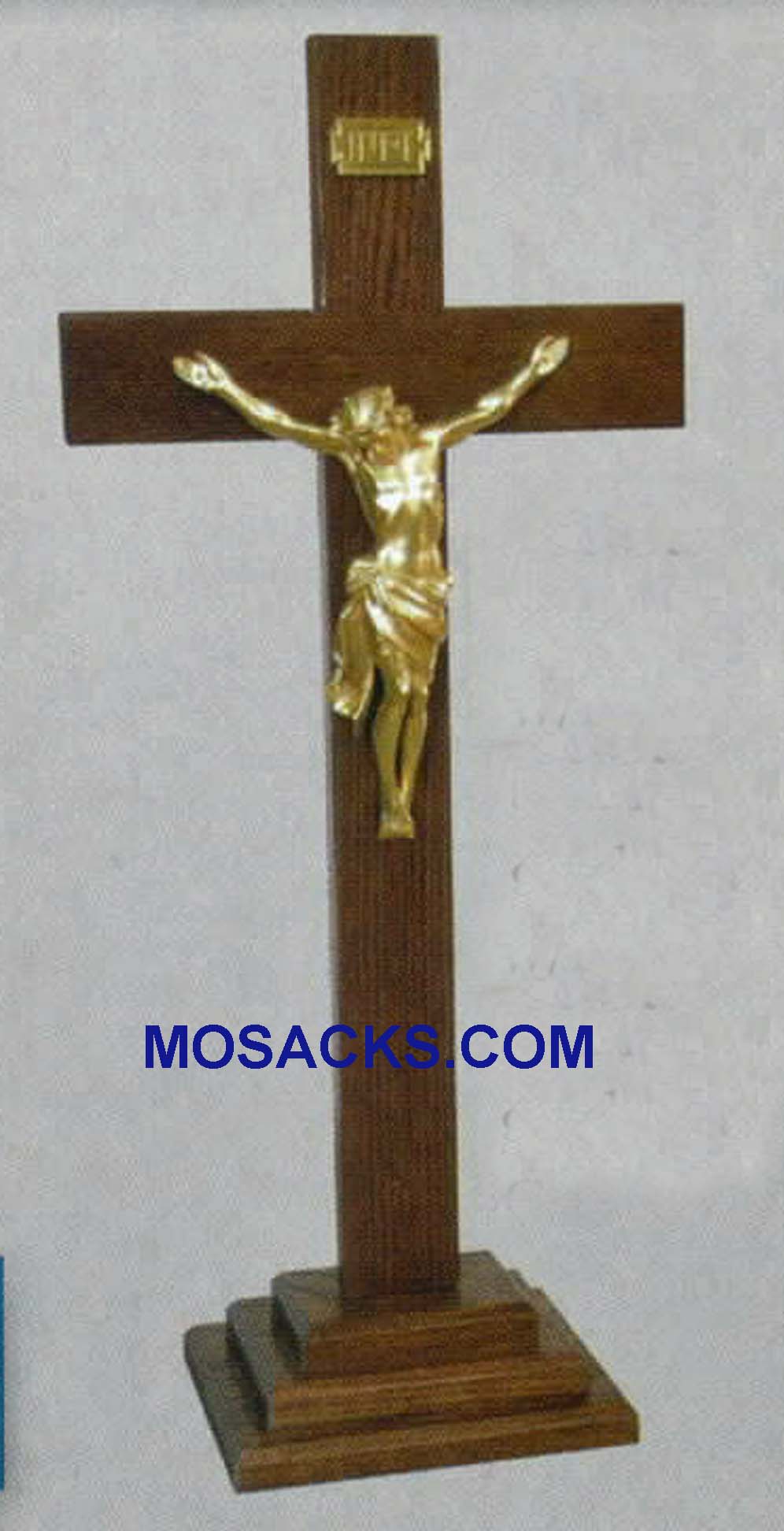 Wooden Standing Crucifix 30"h and base 3"h 40-363 Standing Altar Crucifix