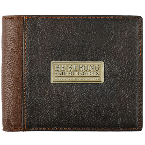 Be Strong and Courageous Leather Wallet