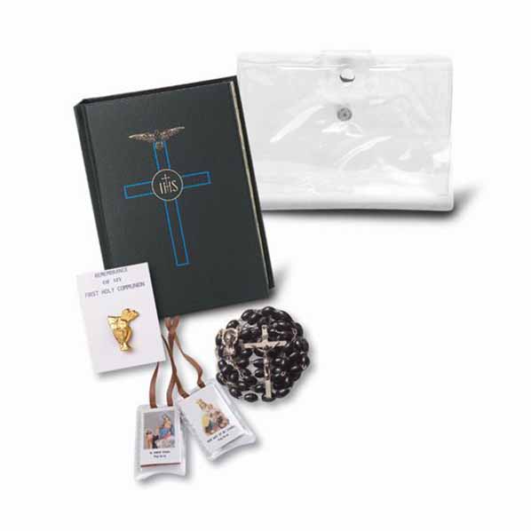 Communion 5 Pc Blessed Trinity Missal Gift Set Boy Black 12-5611