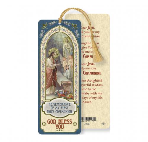 Communion Girl Laminated and Tassled Bookmark B8-679
