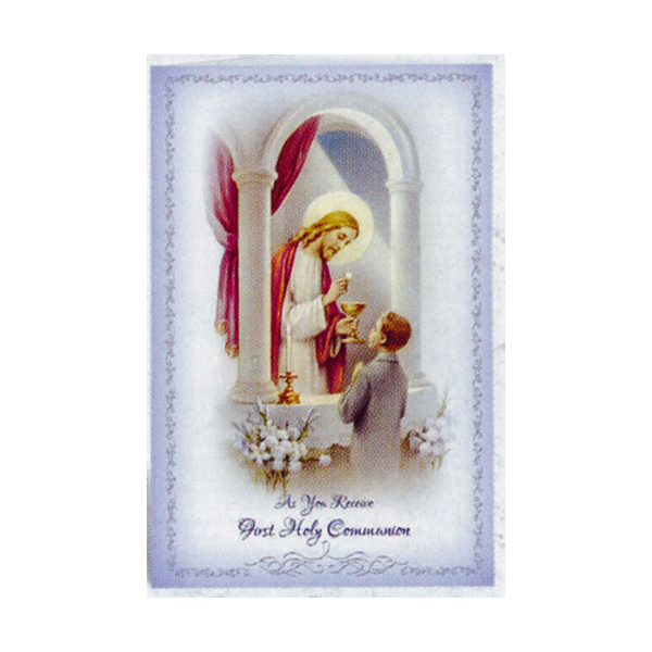 First Holy Communion Greeting Card For Boy 12-FC-9210