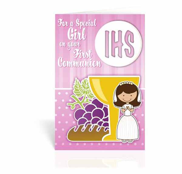 First Communion Greeting Card For Girl 12-FC-9205