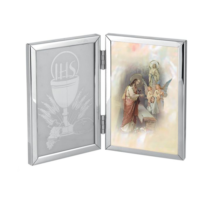 Communion Double Hinged Remembrance Photo Frame Girl (12-2236-679)