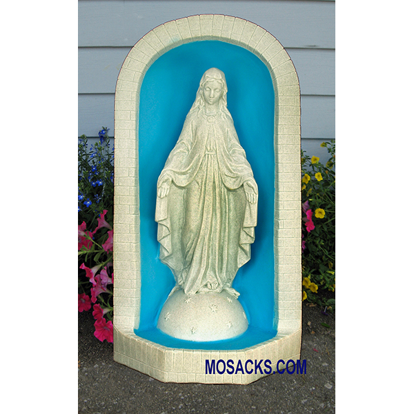 Grotto with Our Lady Of Grace in Granite Color-SA7005GG