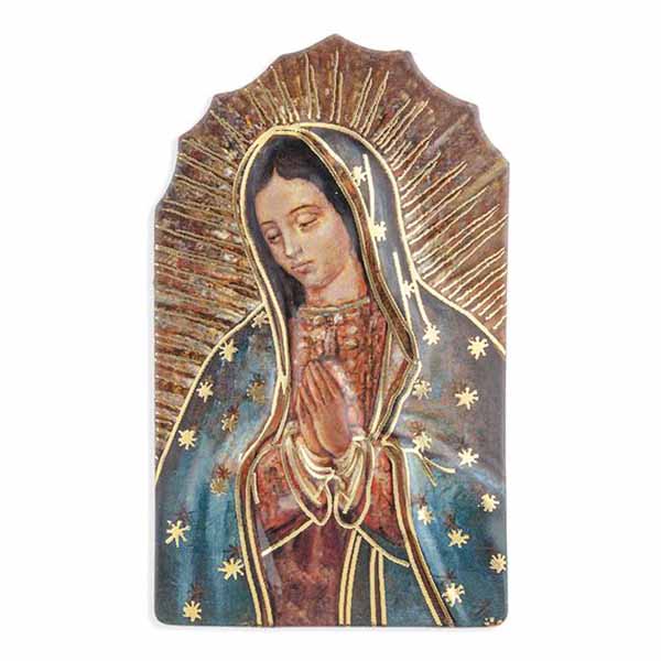 Guadalupe Easel Magnet 12-837-217 Our Lady of Guadalupe Magnet also includes a metal easel for standing