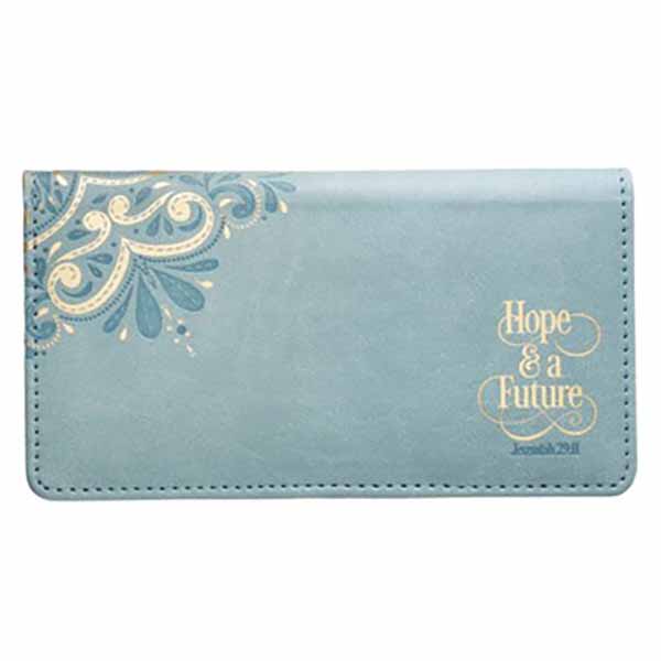 Hope And A Future LuxLeather Checkbook Cover-1220000133884