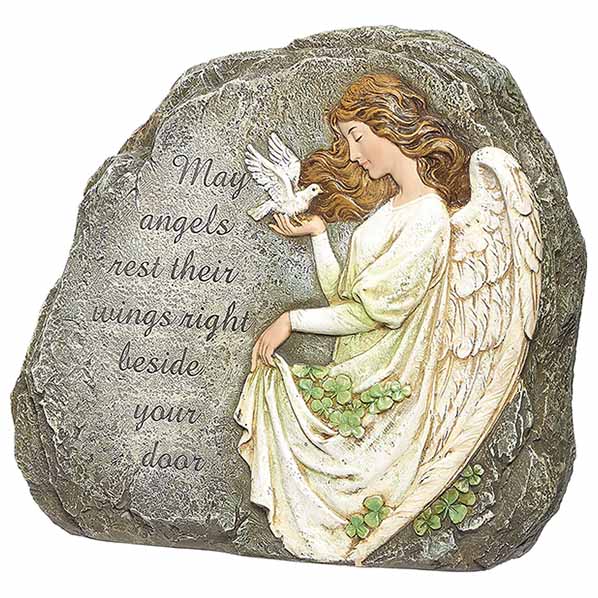 Joseph's Studio Celtic Angel Garden Stone 62407 from the Celtic Garden Collection by Roman Inc