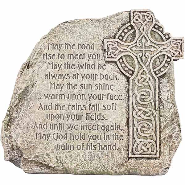 Joseph Studio Celtic Cross Garden Stone with Irish Blessing 47559
