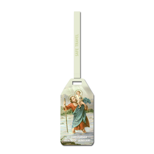 Christian Luggage Tags, Catholic Luggage Tags Luggage Tags St. Christopher Flexible Poly 12-LT-620