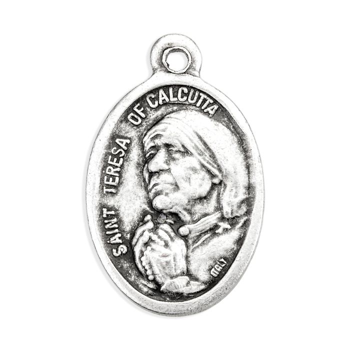 Saint Teresa of Calcutta Oxidized Oval Medal (12-1086-575)