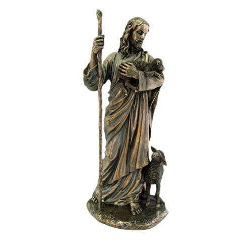 The Good Shepherd Veronese Bronze Statue 11 1/2", SR-75046