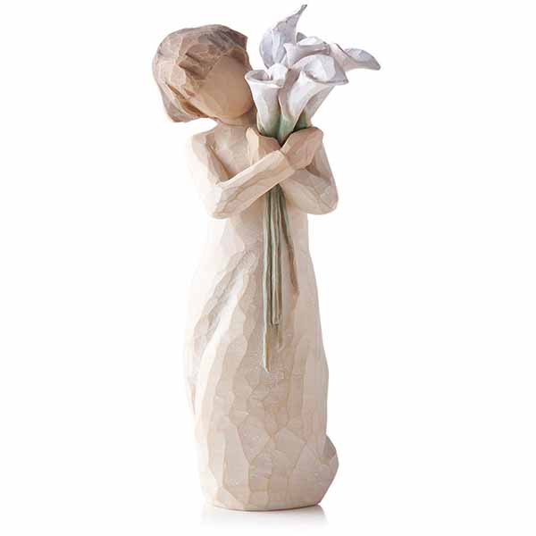 Willow Tree Figurine Beautiful Wishes A gathering of beautiful wishes for you - love health happiness 5.5" H 26246 Willow Tree Girl with Lilies