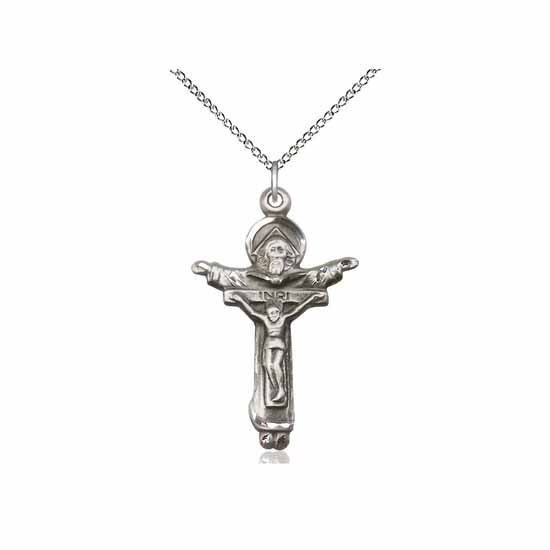 Sterling Silver Trinity Crucifix Pendant - 0065