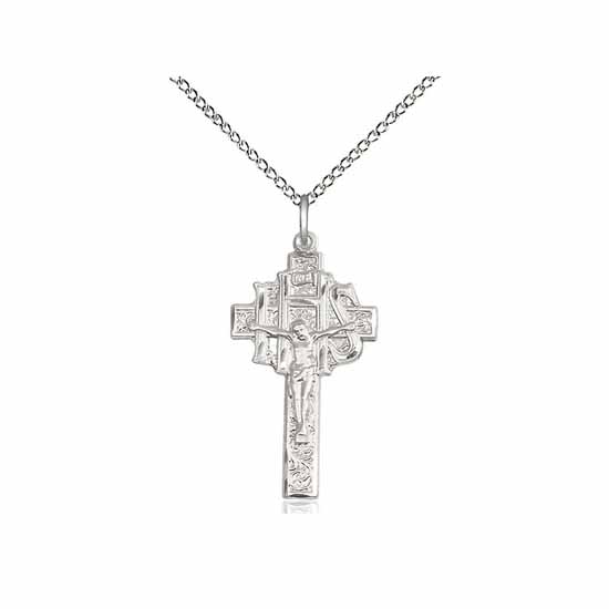 Crucifix - IHS Pendant (Sterling Silver)