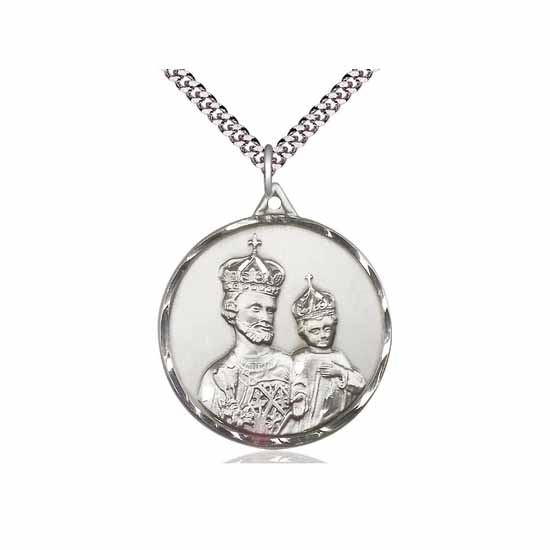 St. Joseph Pendant (Sterling Silver 24" Chain) - 0201K