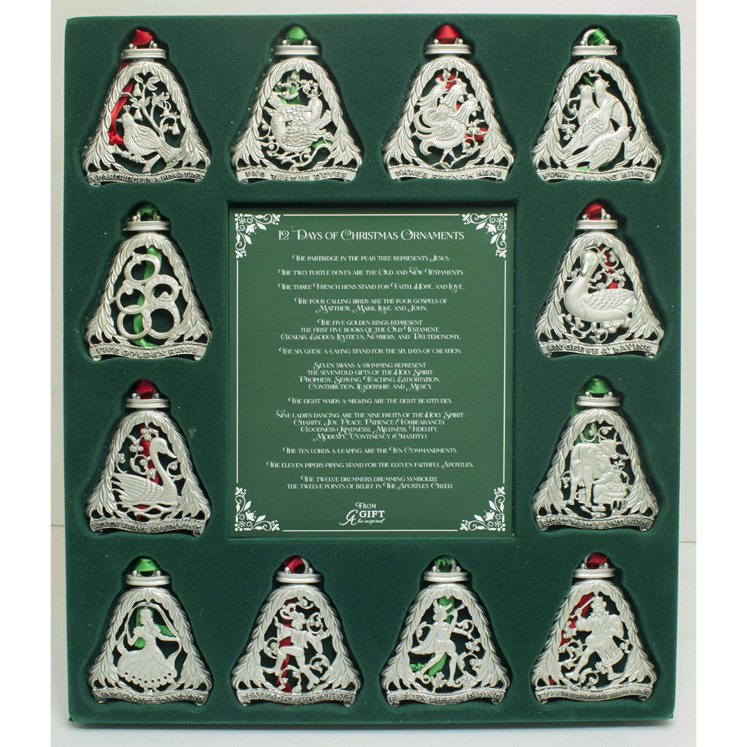 12 Days of Christmas Ornament Set