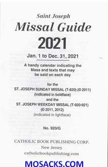 St. Joseph Missal Guide 2021