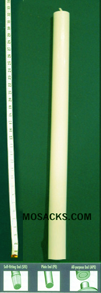Long-Burning 100% Beeswax Altar Candle Long 1's PE, 1-1/16" x 33-3/4"