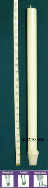 Long-Burning 100% Beeswax Altar Candle Long 2's SFE, 7/8" x 23-1/4"