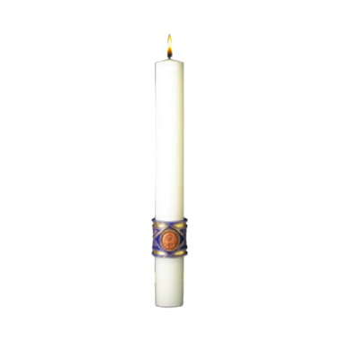 eximious Beeswax Paschal Candle Lilium Complementing Altar Candles