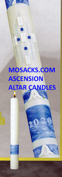 eximious® Beeswax Paschal Candle Ascension™ Complementing Altar Candles