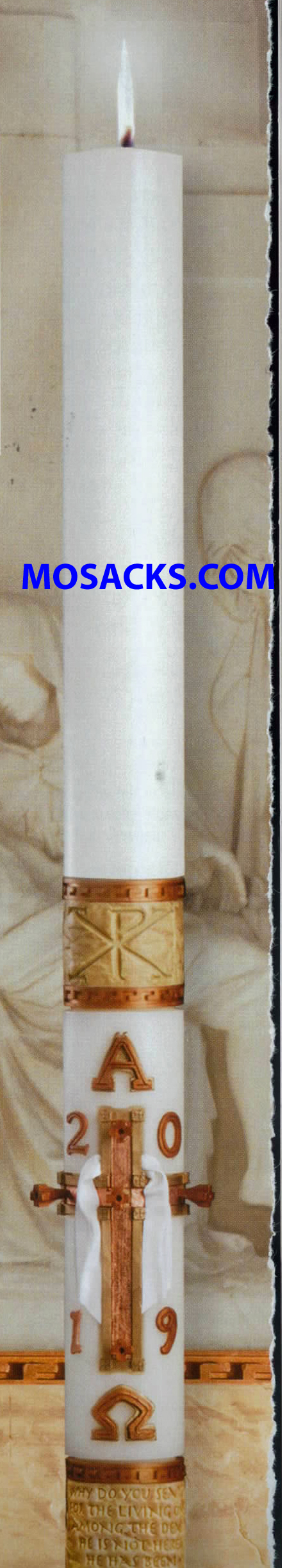 eximious® 51% Beeswax Paschal Candle Luke 24™ by Cathedral Candle