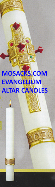 eximious Beeswax Paschal Candle Evangelium™ Complementing Altar Candles