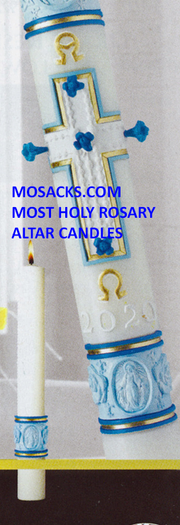 308 Eximious Most Holy Rosary Complementing Altar Candles