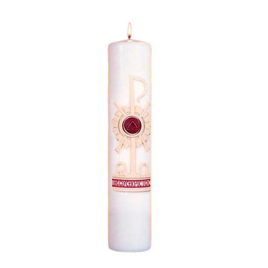 Holy Trinity Christ Candle, 3" x 14", Cathedral