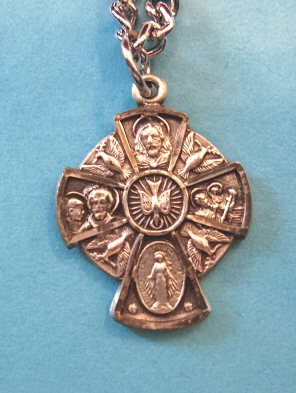 4-Way Holy Spirit Sterling Medal w/18" S Chain