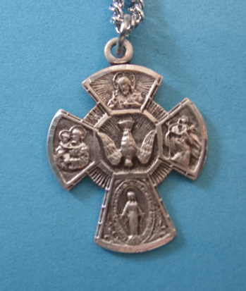 4-Way Holy Spirit Sterling Medal w/18" S Chain
