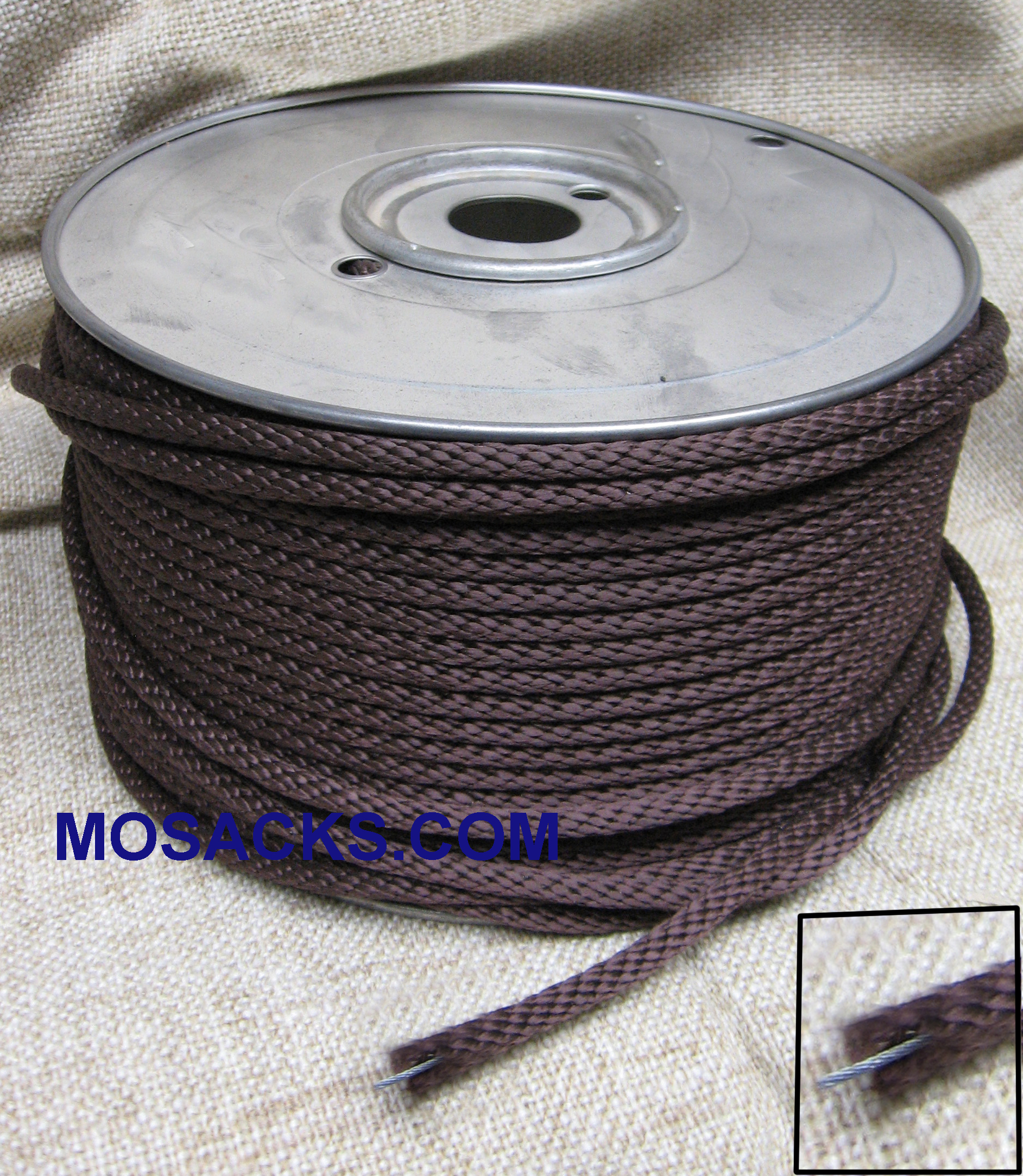 5/16" Bronze-Tone Polypropylene Wire-Core Halyard 442-HAL-PB30W