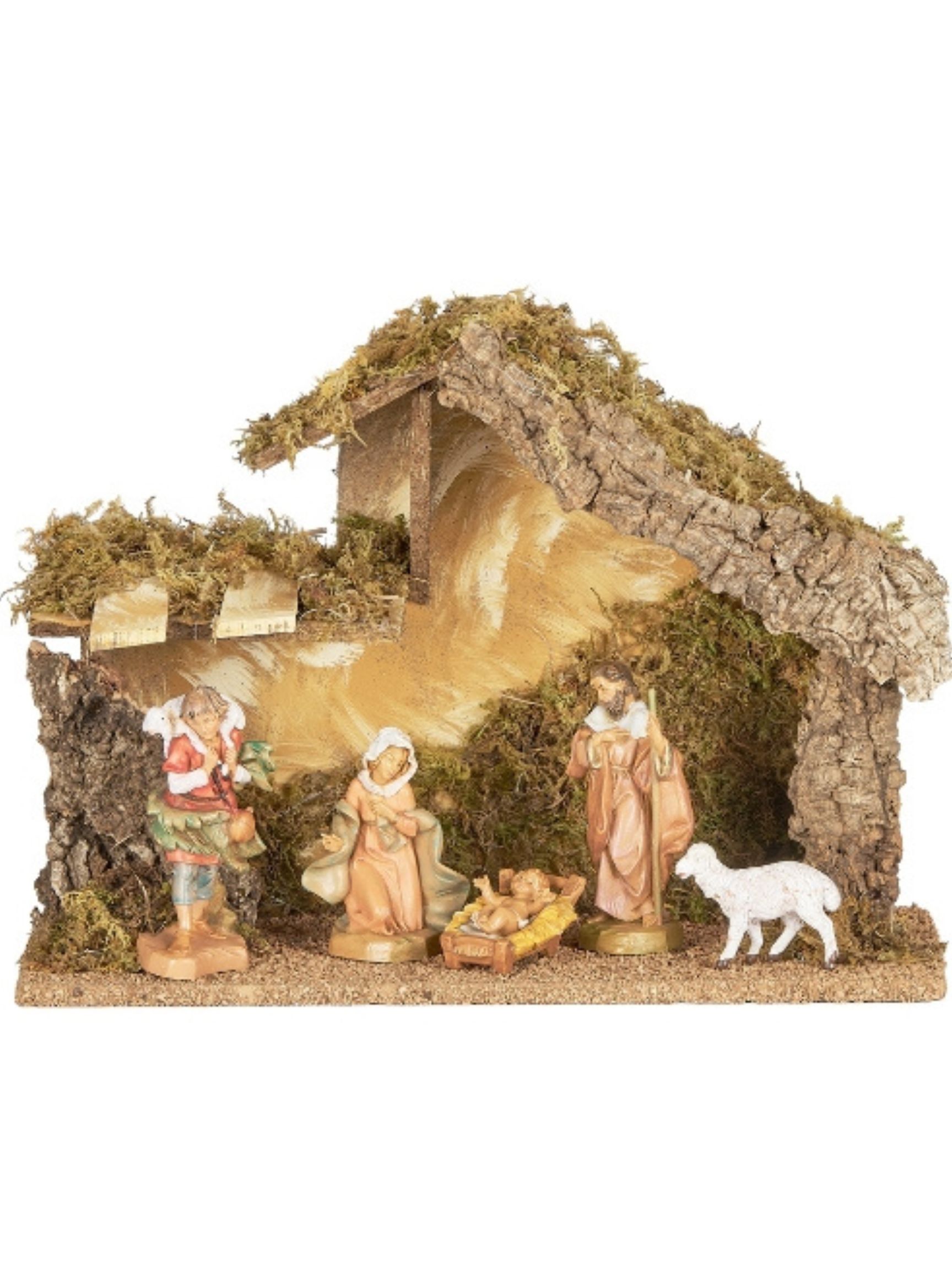 Fontanini 5 Inch Scale 5-PC Nativity Set with Italian Stable