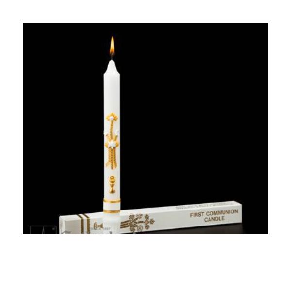 First Holy Communion Sacramental Candle 7/8 x 9-1/2" 84201001