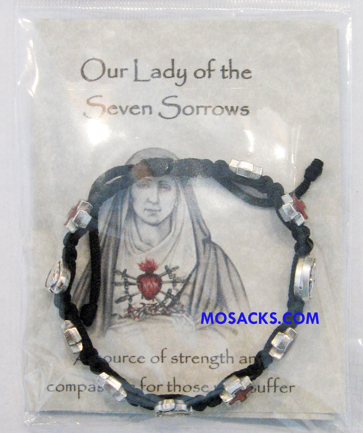 Abundant Blessings Our Lady Of The Seven Sorrows Bracelet Black-ZZ26BK