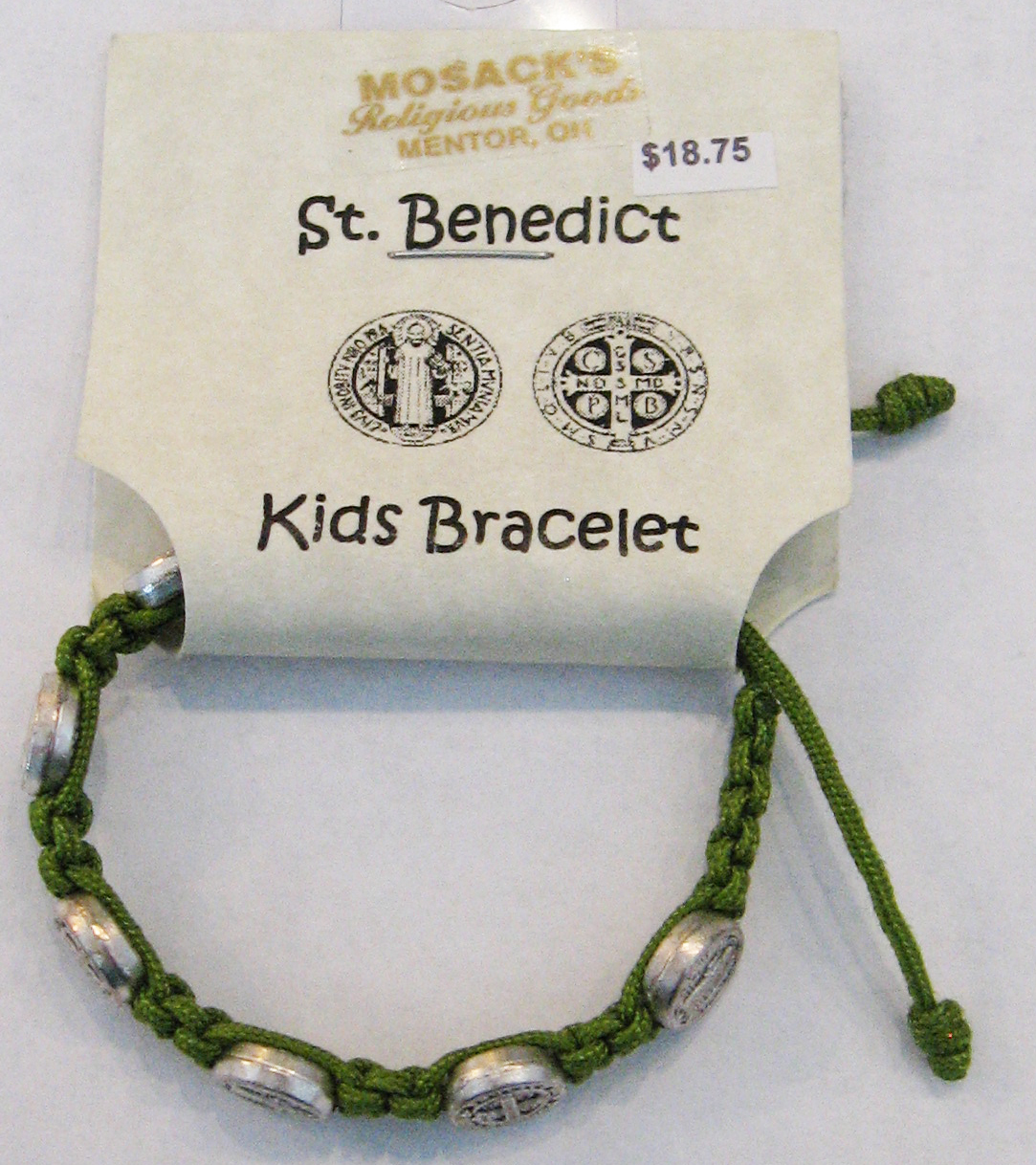 Abundant Blessings St. Benedict Kids Bracelet Green-ZZ5GR