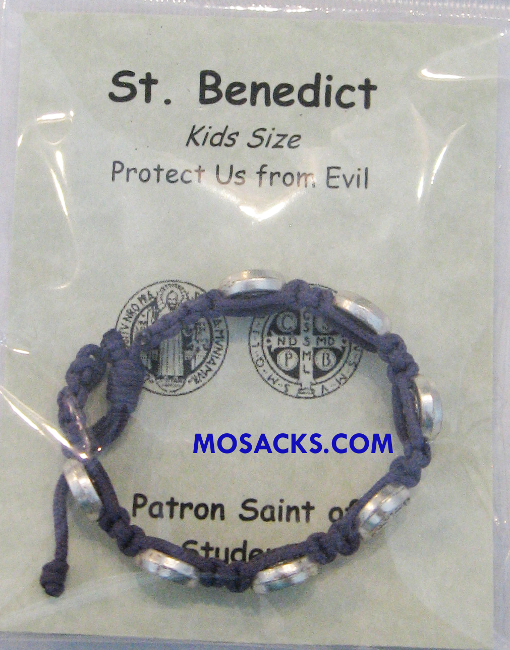 Abundant Blessings St. Benedict Kids Bracelet Purple-ZZ5DPR