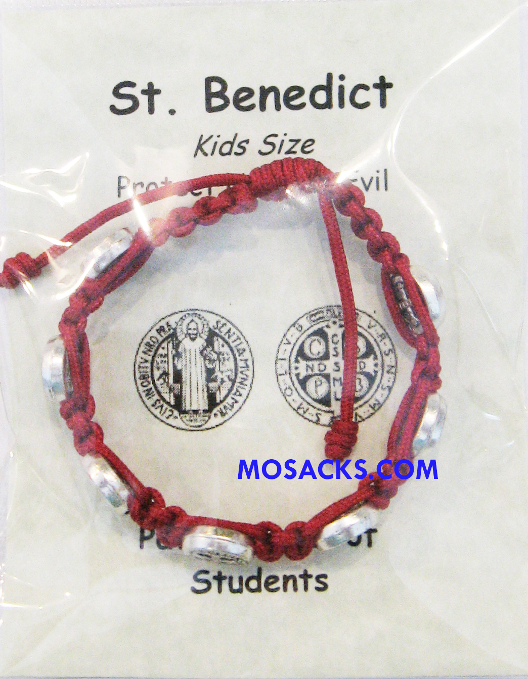 Abundant Blessings St. Benedict Kids Bracelet Red-ZZ5MR