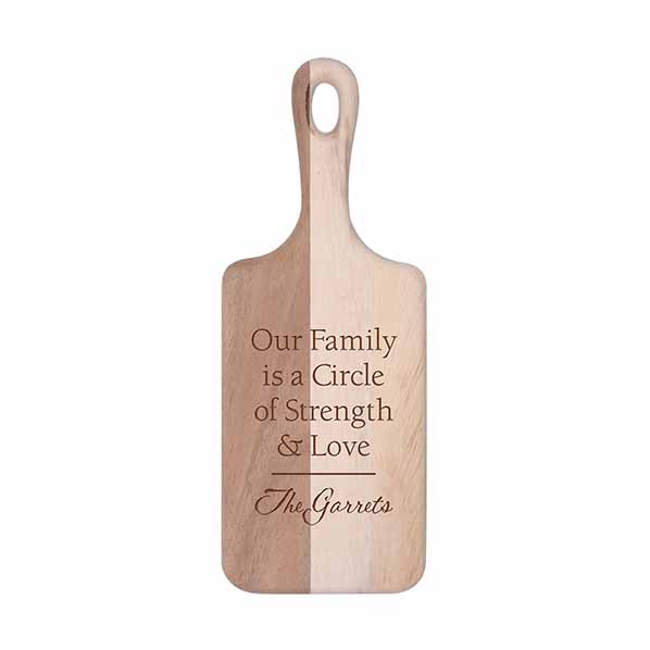 Personalized Acacia Cutting Board (With Handle) - ZNHC0063