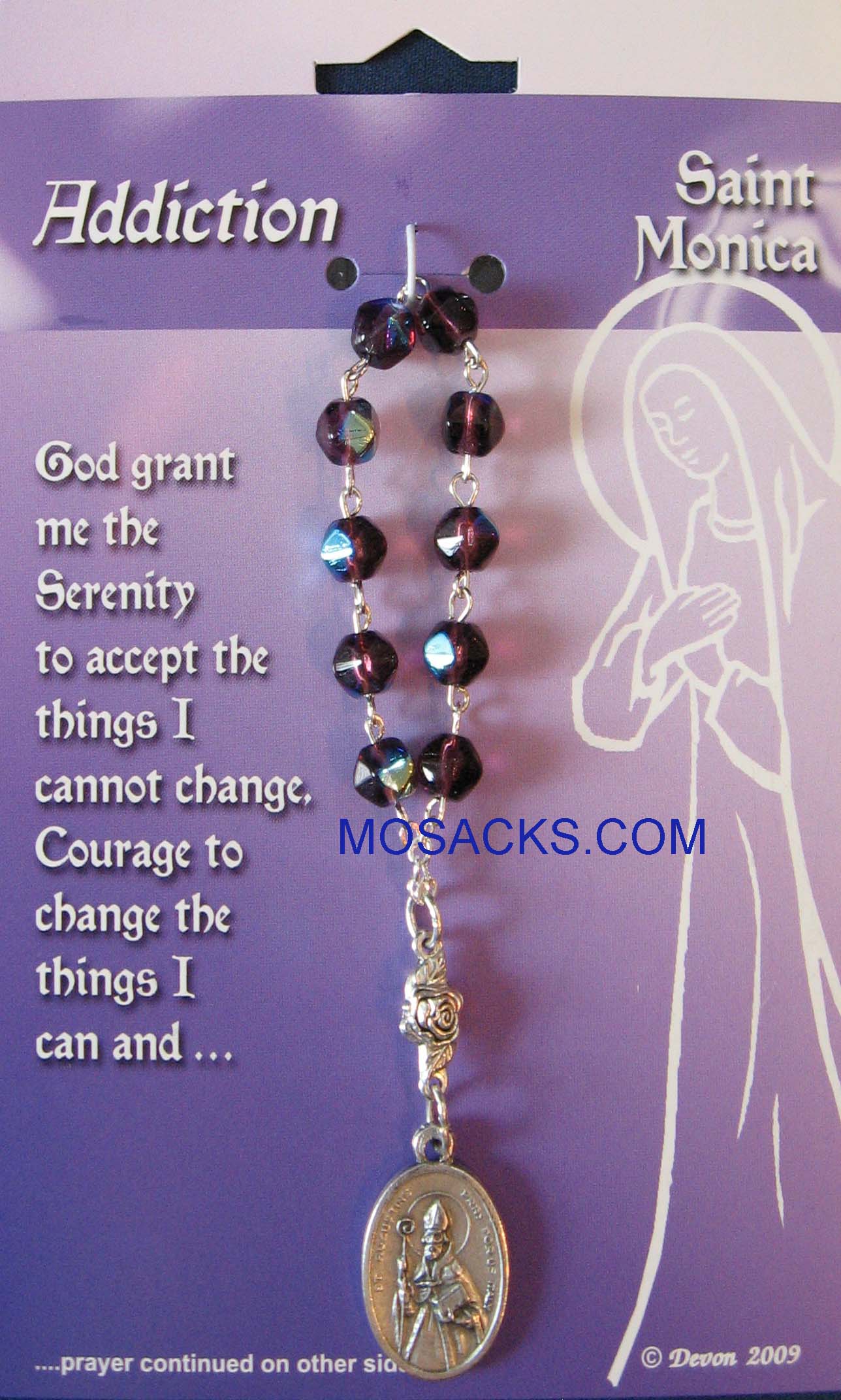 Addiction, St. Monica One Decade Rosary, 08022MON