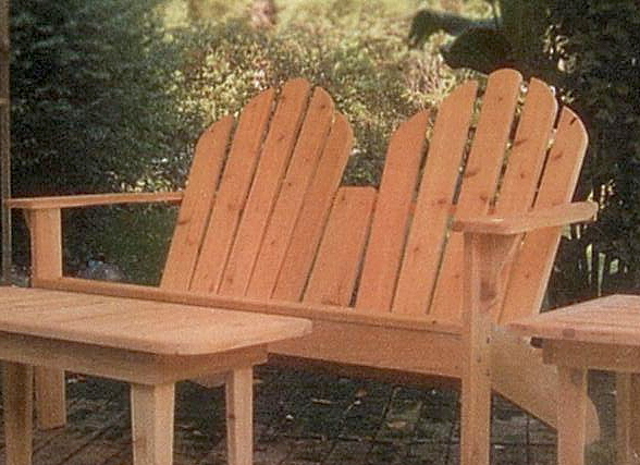 Adirondack Bench, Western Red Cedar Outdoor Furniture