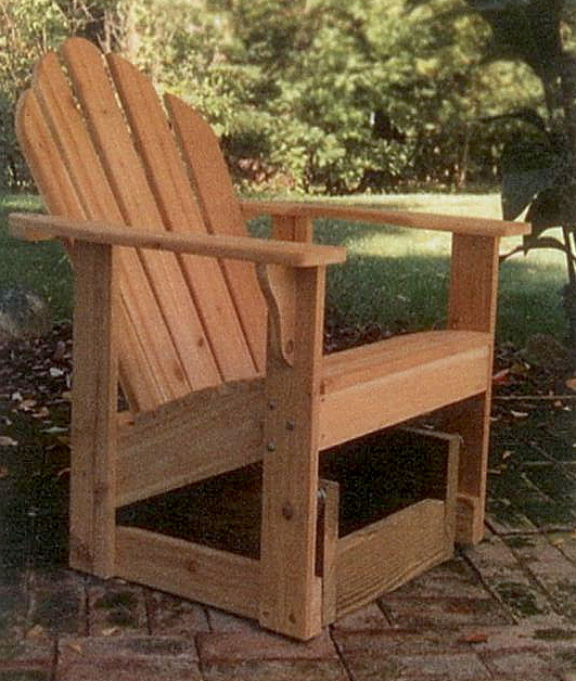 Adirondack Glider, Western Red Cedar Outdoor Furniture