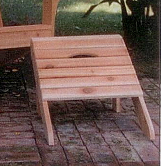Adirondack Ottoman, Western Red Cedar Outdoor Furniture