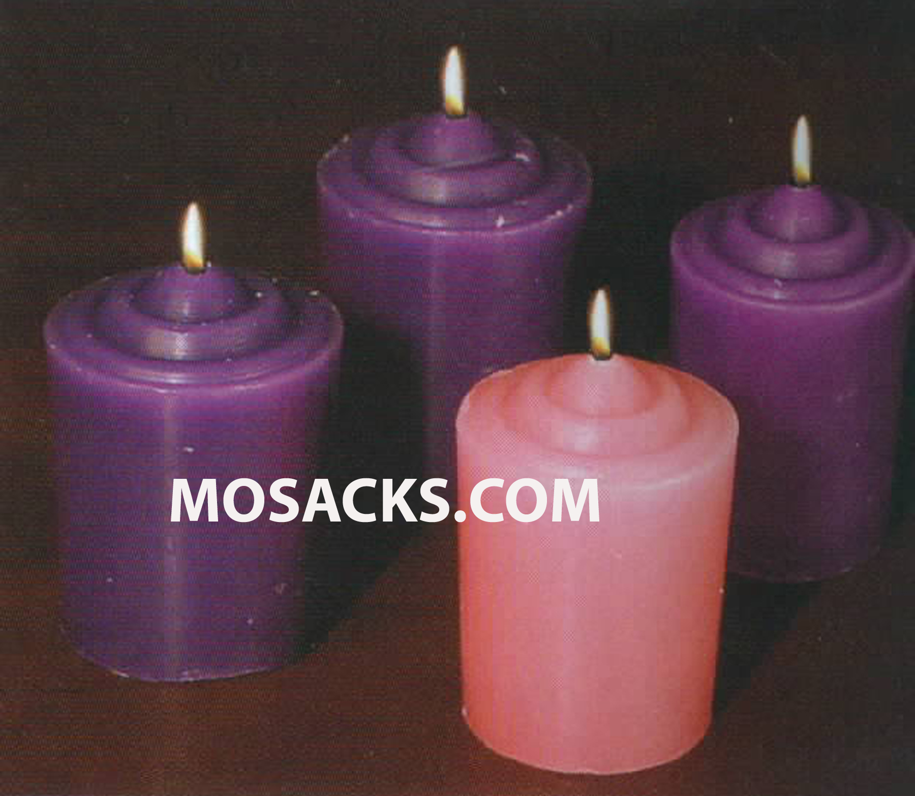 Advent Candle Votives, 3 Purple, 1 Pink, #70560