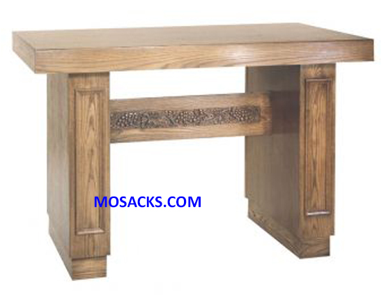 FREE SHIPPING Altar in Wood with Grape Band design 40-417 measures 60" wide x 28" deep x 39" high