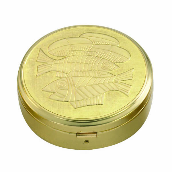 Pyx Gold Plate Fish 45 Host 3-3/8 x 1-1/4" - 3254G Alviti