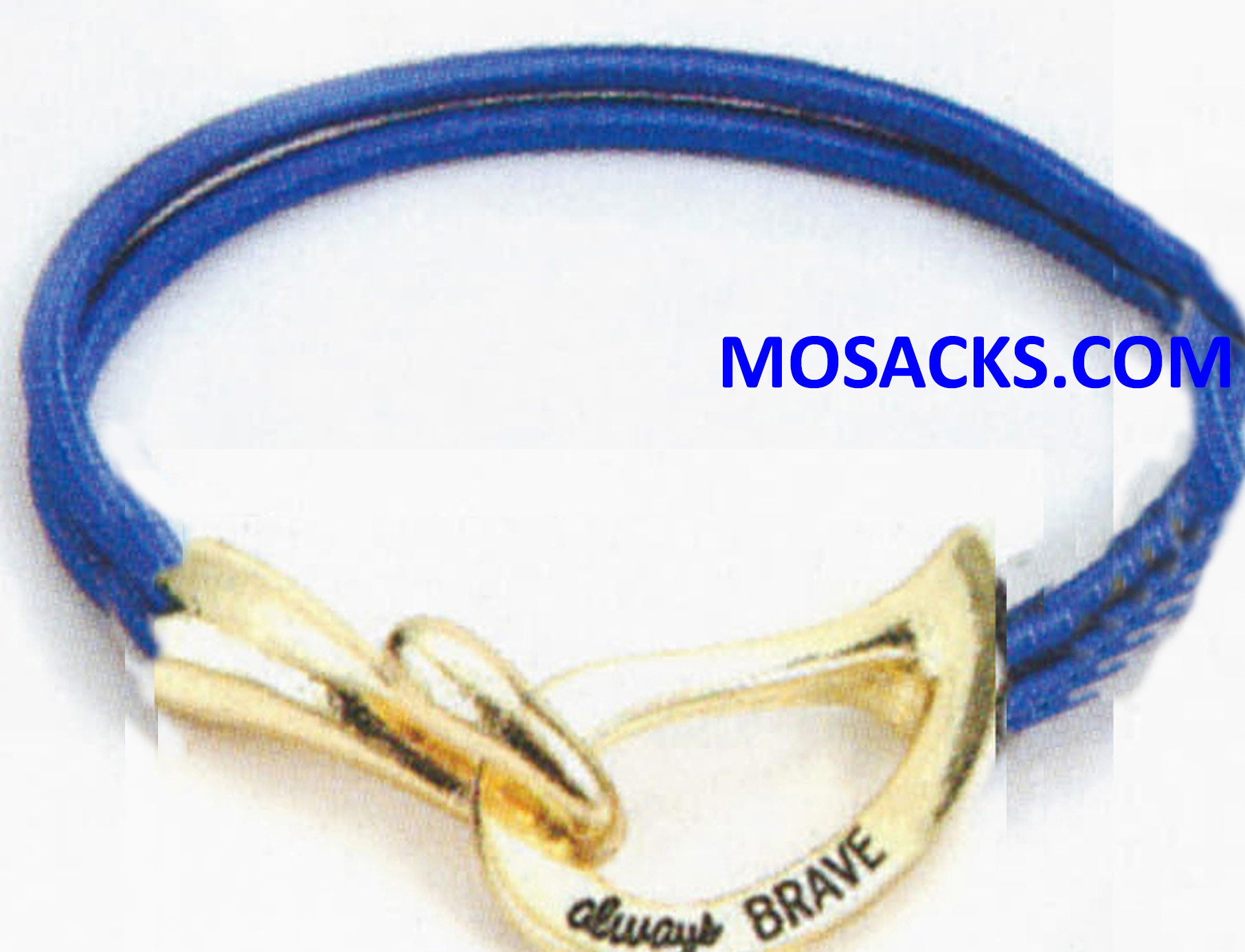 Always Brave Cancer Awareness Bracelet Gold Dark Blue 452-220845