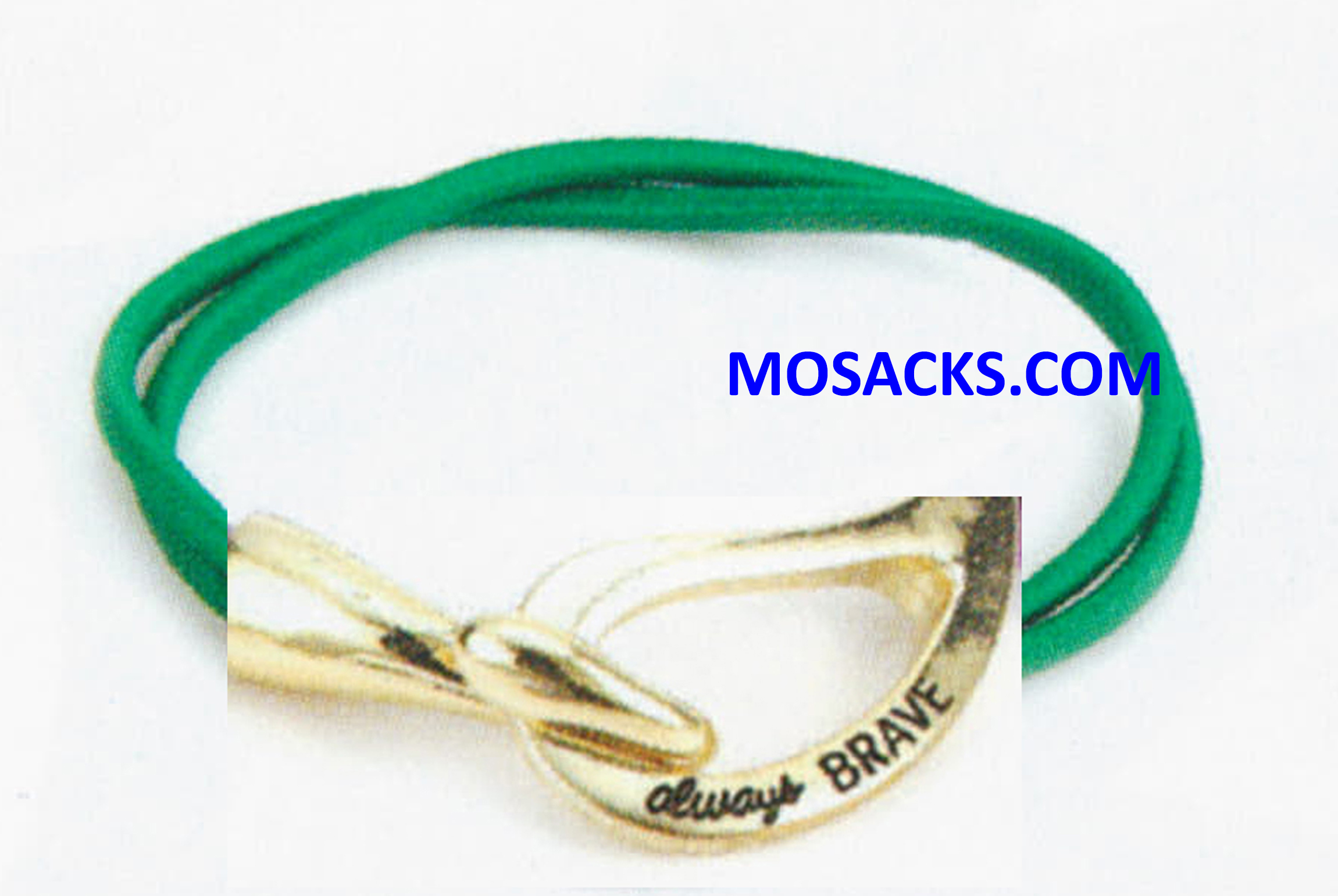 Always Brave Cancer Awareness Bracelet Gold Dark Green 452-220852