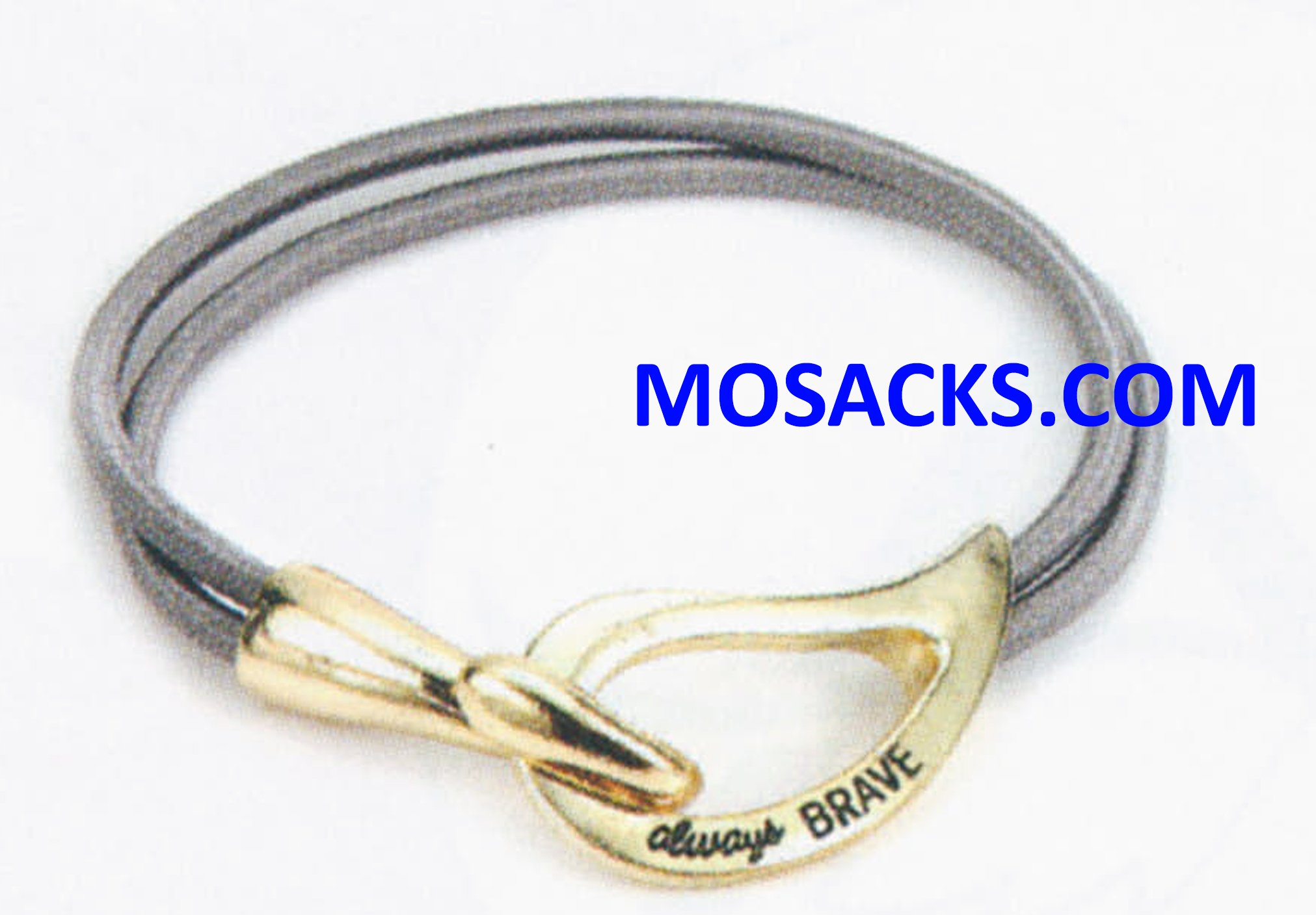 Always Brave Cancer Awareness Bracelet Gold Gray 452-220857