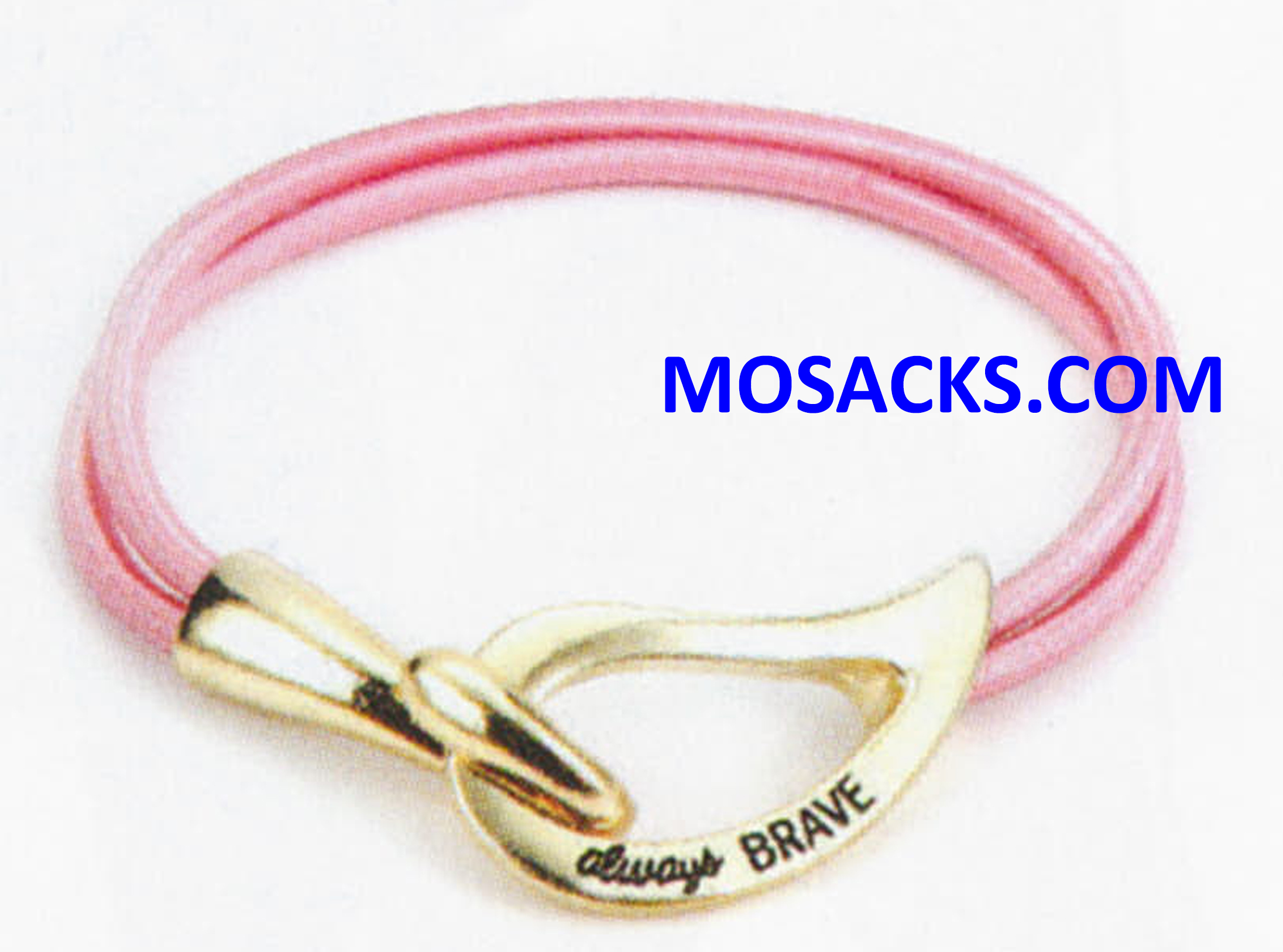 Alexa's Angels Always Brave Cancer Awareness Bracelet Gold Light Pink 452-220831